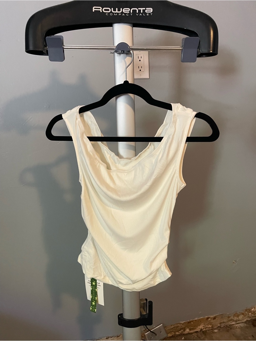 Cider Ivory Draped Sleeveless Tank Top